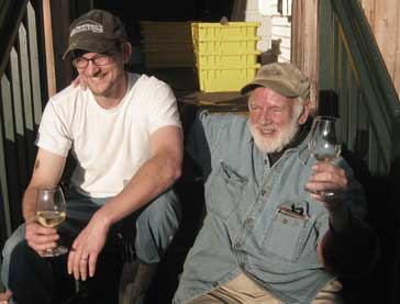 David Lett and Jason Lett sharing a toast