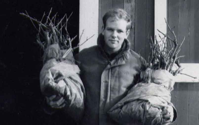 David Lett with cuttings from UC Davis